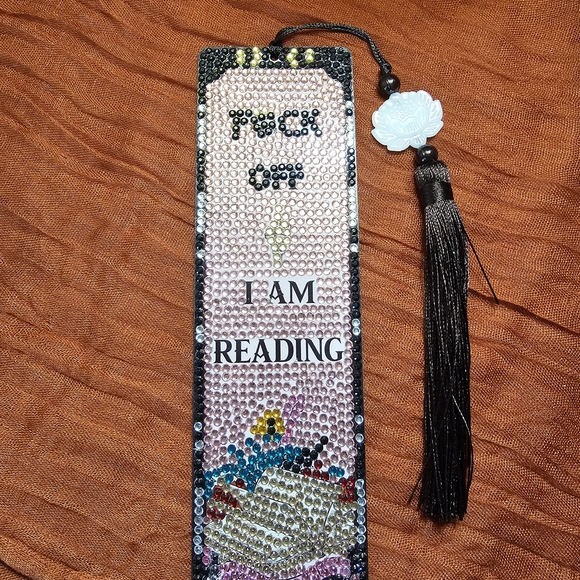 Handmade Rhinestone Bookmark with Tassel - Picture 1 of 1